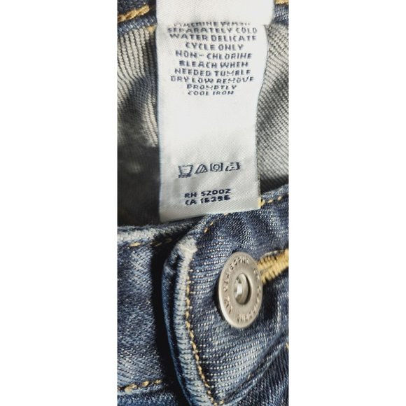 Liz Claiborne Petite 10 Blue Denim Straight-Leg Jeans, Cotton/Spandex SP - Picture 11 of 13